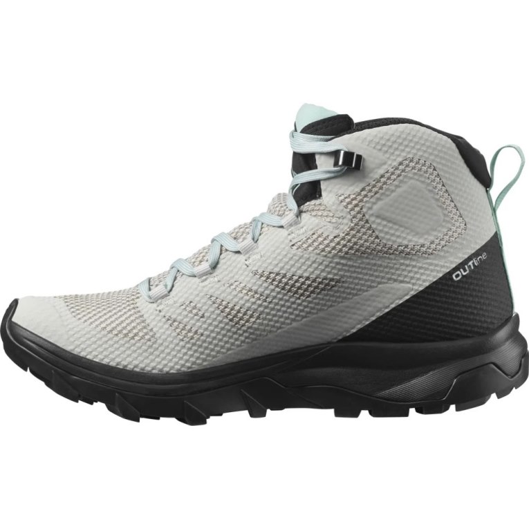 Mint / Black Salomon Outline Mid GTX Women's Hiking Boots | PH 54613J